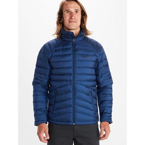 Marmot Down Jacket Navy NZ - Highlander Jackets Mens NZ1907346